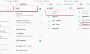 Jak zmienić DNS? Na ekranie telefonu widać opcje "Połączenia", "Wi-Fi", a następnie "Zarządzaj ustawieniami sieciowymi".