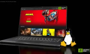 Laptop z GeForce NOW, gra Borderlands 4. Wybór między nvidia czy radeon? Tux kibicuje!