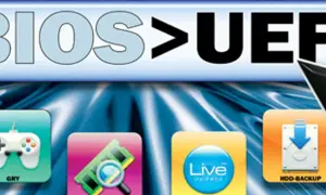 BIOS > UEFI. Ikony: gry, pamięć RAM, Live Update, HDD-Backup. Dowiedz się, uefi co to jest i dlaczego zastępuje BIOS.