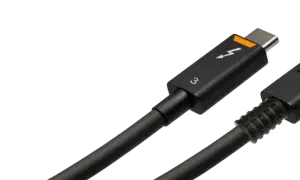 Dwa kable USB-C. Jeden z symbolem błyskawicy i oznaczeniem "3", drugi z napisem "USB 20G".
