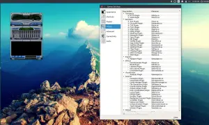 Qmmp 1.1.9, odtwarzacz muzyki z listą wtyczek, w tym dekodery i efekty.