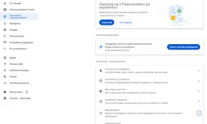 Ustawienia prywatności i bezpieczeństwa w Chrome. Dowiedz się, jak sprawdzić, czy strona ma wirusa, korzystając z kontroli zabezpieczeń.