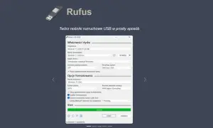 Rufus tworzy bootowalny USB z Windows 11. Widok programu Rufus, przygotowanie nośnika.