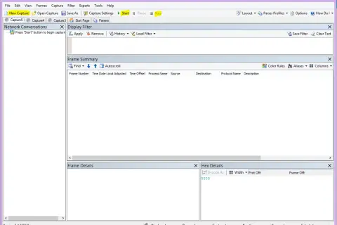 Microsoft Network Monitor 3.4, narzędzie do analizy ruchu sieciowego, podobne do tcpdump w systemie Windows.