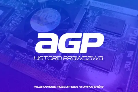 Karta rozszerzeń złącze AGP, z widocznym logo Intel i napisem "Historia Prawdziwa".