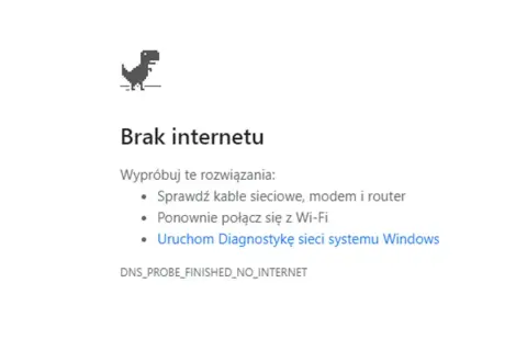 Brak internetu na laptopie, ale telefon działa. Dziwny błąd sieciowy.