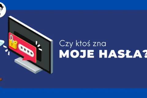 Zmartwiony mężczyzna, jak agent Tesla, widzi na ekranie kłódkę i cztery gwiazdki. Czy ktoś zna MOJE HASŁA?