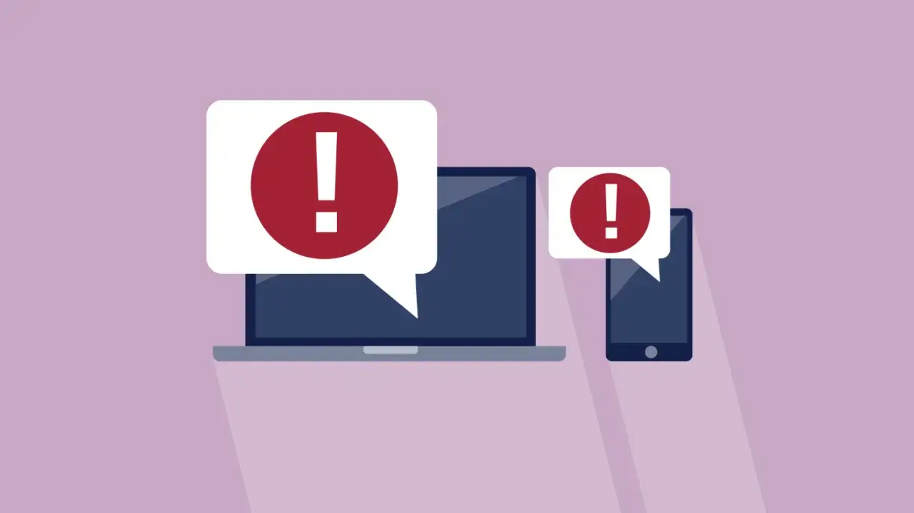 Laptop i smartfon z komunikatami o błędach. Czy to problem z apt 28?