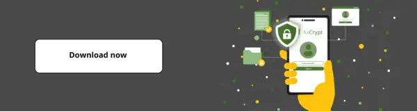 Chcesz wiedzieć, jak zaszyfrować plik? Ilustracja pokazuje aplikację AxCrypt na telefonie, która ułatwia bezpieczne przechowywanie danych.