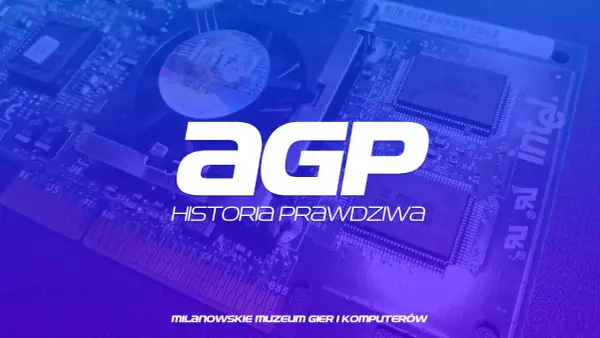 Karta rozszerzeń złącze AGP, z widocznym logo Intel i napisem "Historia Prawdziwa".